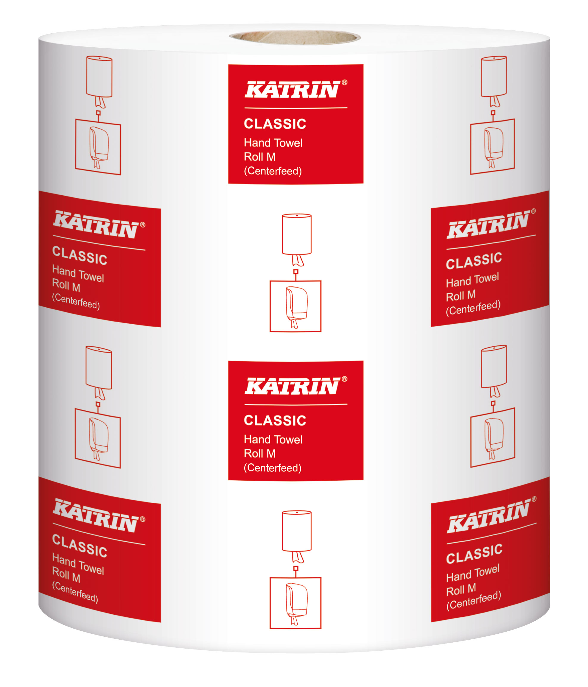 Handtuchrolle Katrin Classic M 1-lagig, weiß