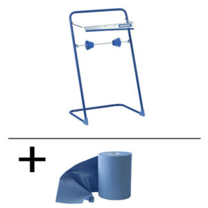 KIBLUE Premium 36 x 37,6 cm, blau, 3-lagig, 1.000 Blatt+ Bodenständer