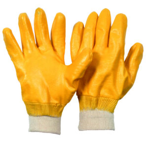 Nitril Handschuhe gelb vollbeschichtet