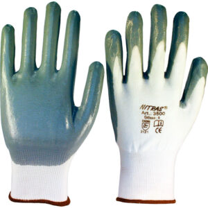 Nylon-Nitrilhandschuh weiß Gr. 8