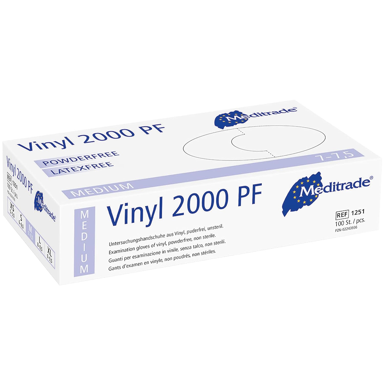 Vinyl-Einweghandschuh weiß