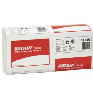 Falthandtuch KATRIN Non Stop L2, 20,3 x 32 cm, 2 -lagig, weiß, 3000 Blatt im Handypack
