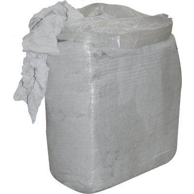 Trikotputzlappen, weiß, 10 kg, Baumwolle