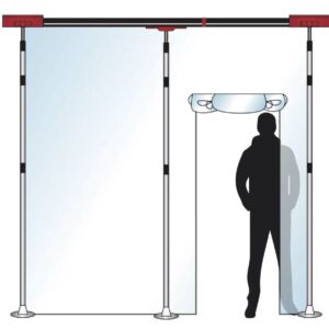 Staubschutzwand ZipWall® Set 19 PLUS mit Dichtschienen – Breite bis 23 m, Höhe bis 3,60 m